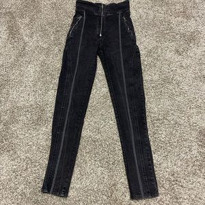 Akira Skinny zipper jeans! Size M black and white distressed